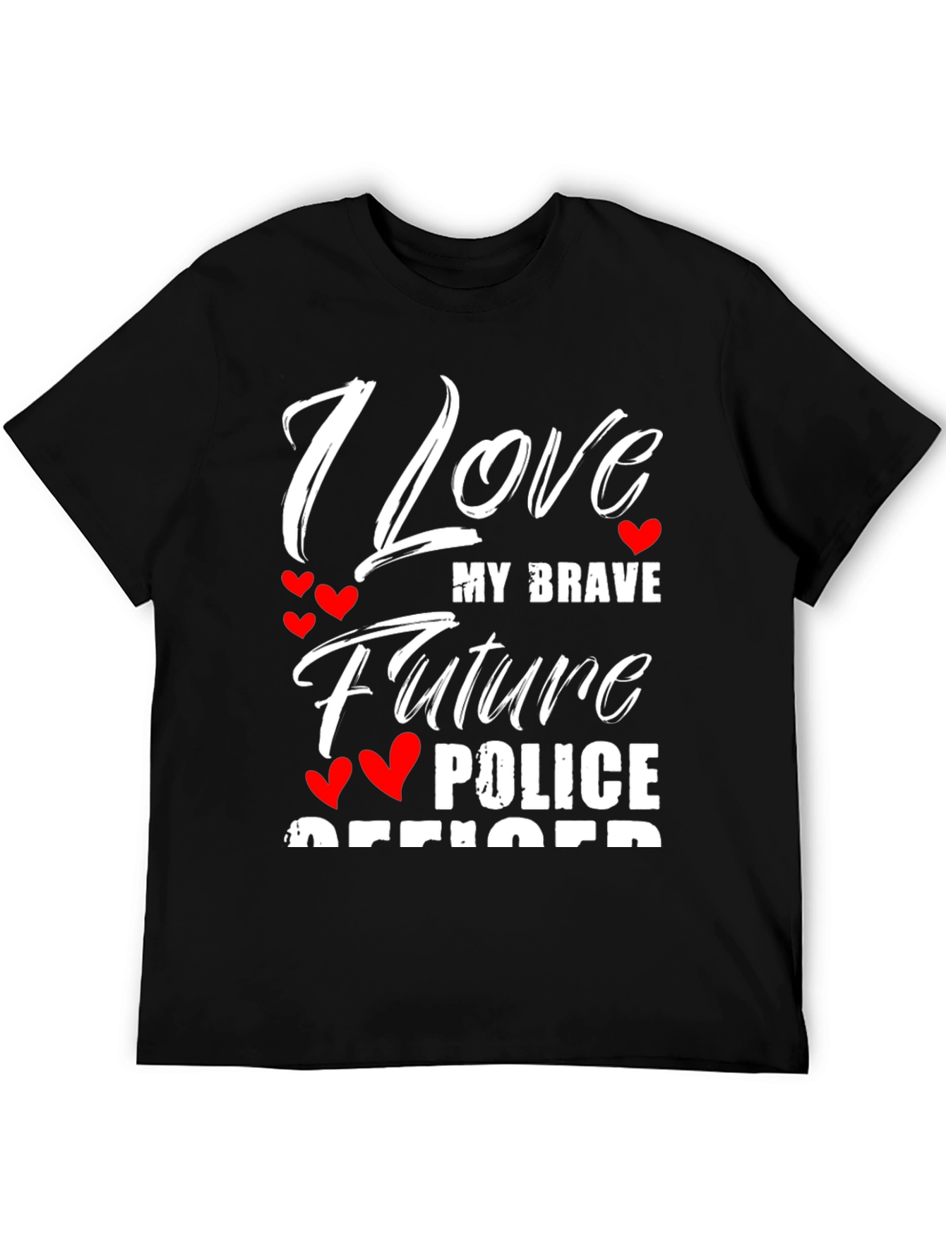 I Love My Brave Future Police Officer T-Shirt