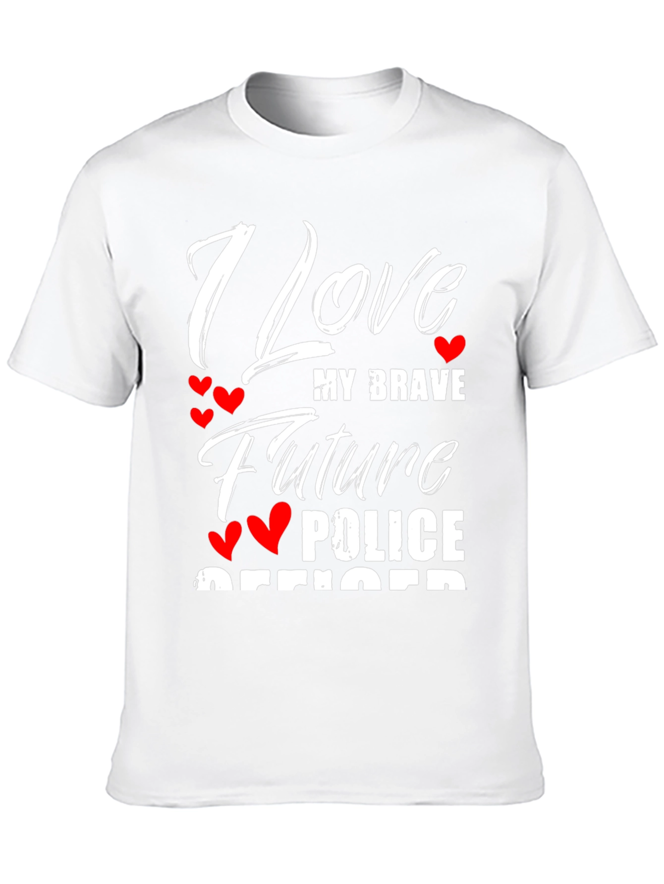 I Love My Brave Future Police Officer T-Shirt