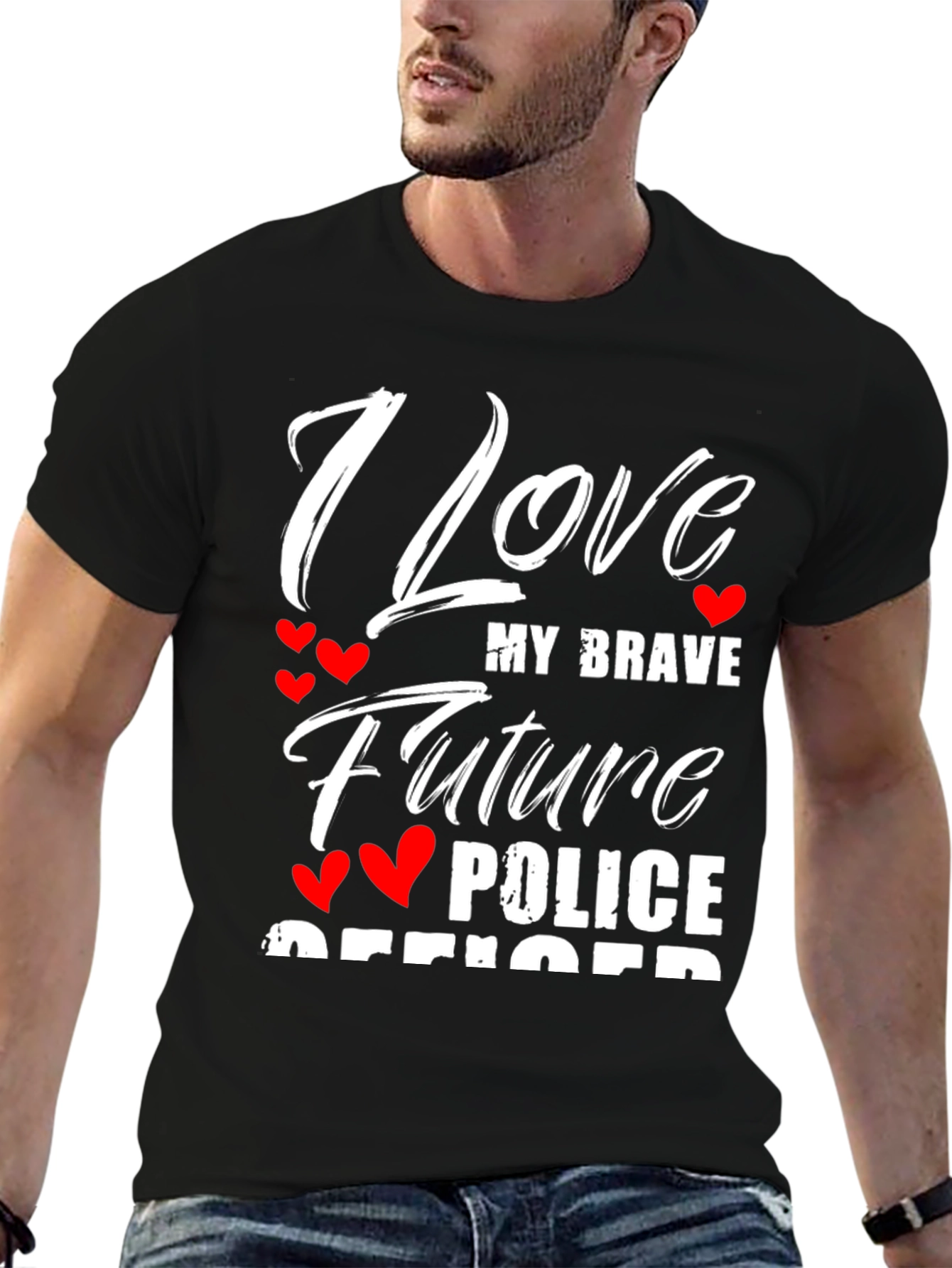 I Love My Brave Future Police Officer T-Shirt