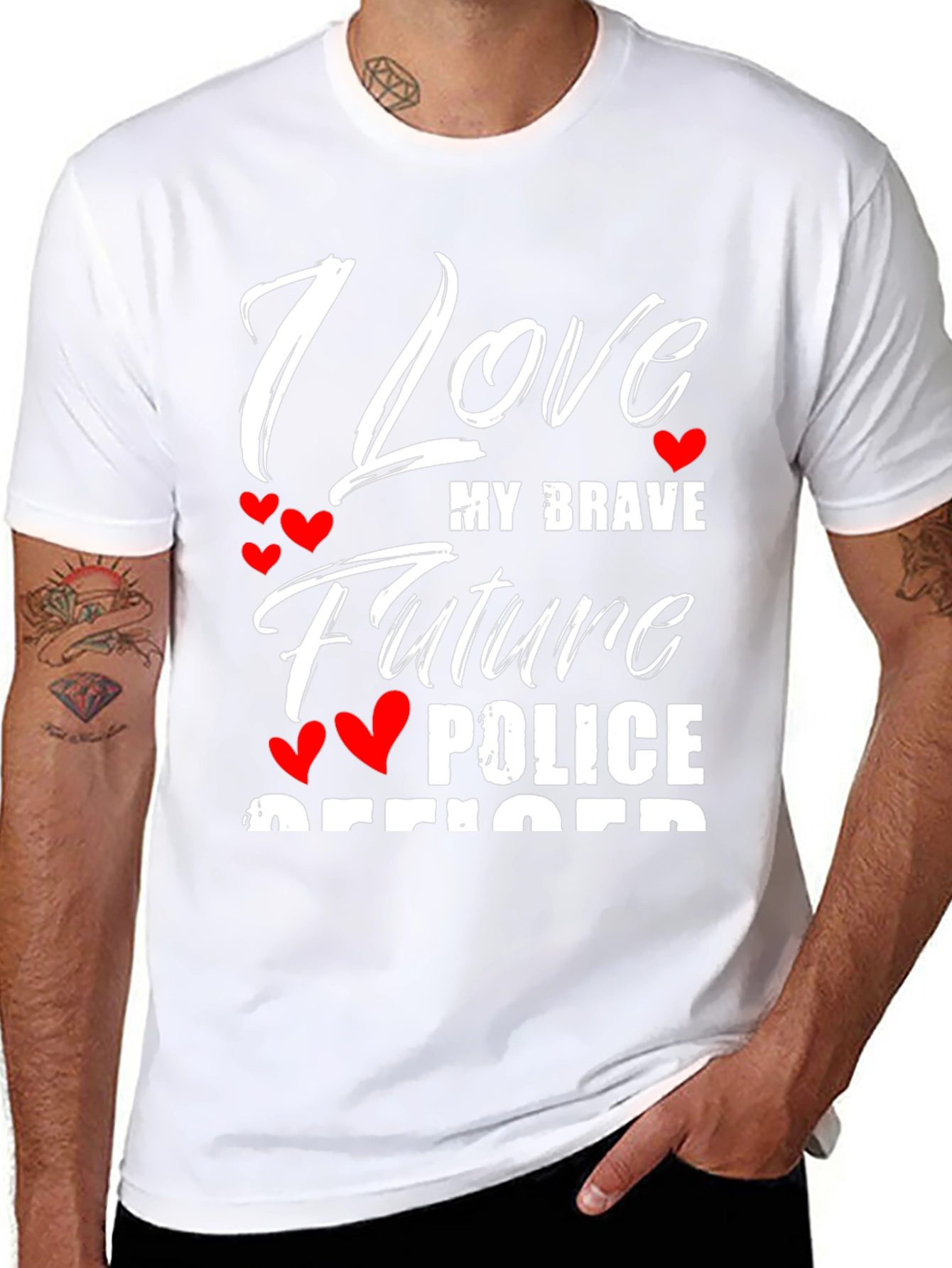 I Love My Brave Future Police Officer T-Shirt