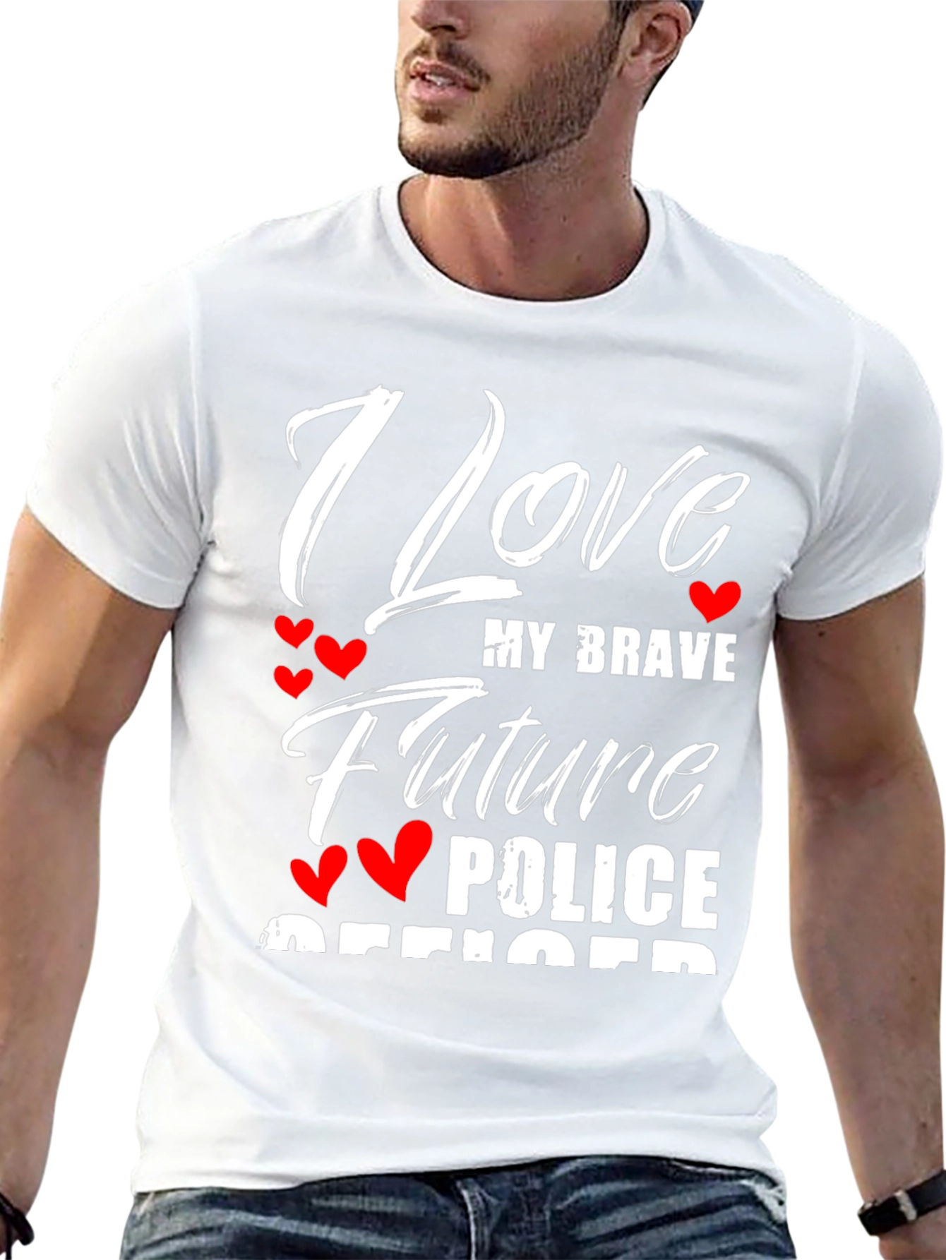 I Love My Brave Future Police Officer T-Shirt