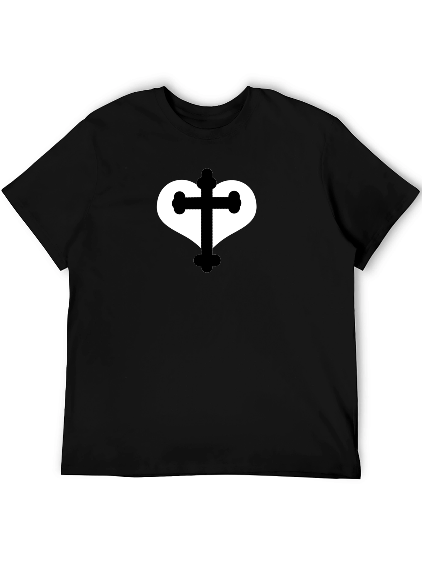 Heart Cross Graphic Tee - Stylish Casual Wear