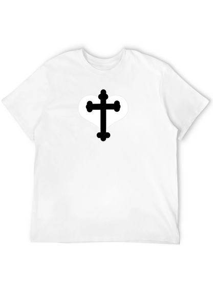 Heart Cross Graphic Tee - Stylish Casual Wear
