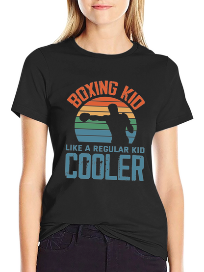 Boxing Kid Graphic Tee - Cool Retro Style