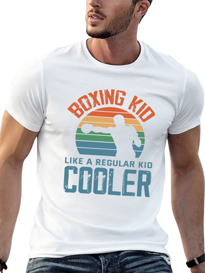 Boxing Kid Graphic Tee - Cool Retro Style