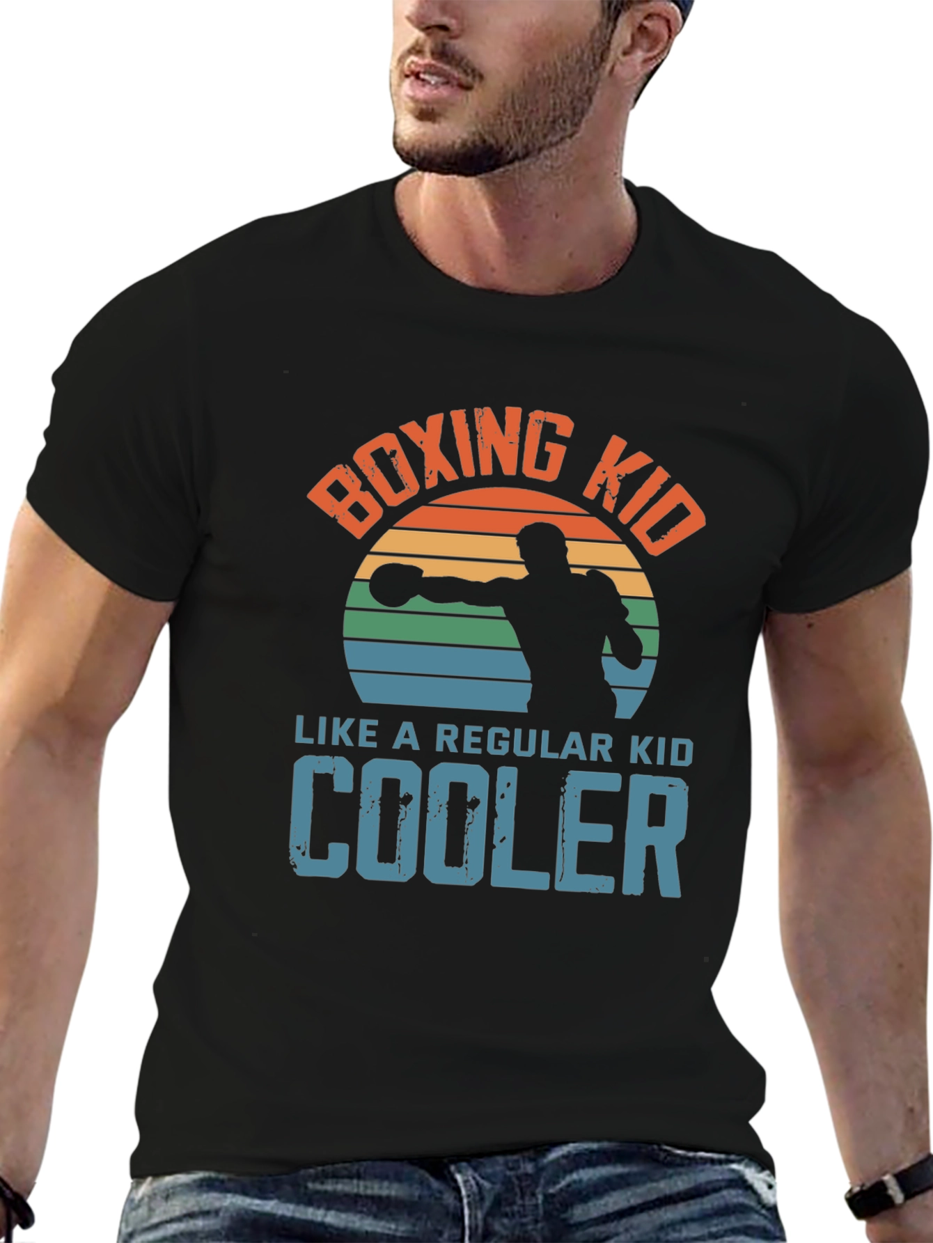 Boxing Kid Graphic Tee - Cool Retro Style