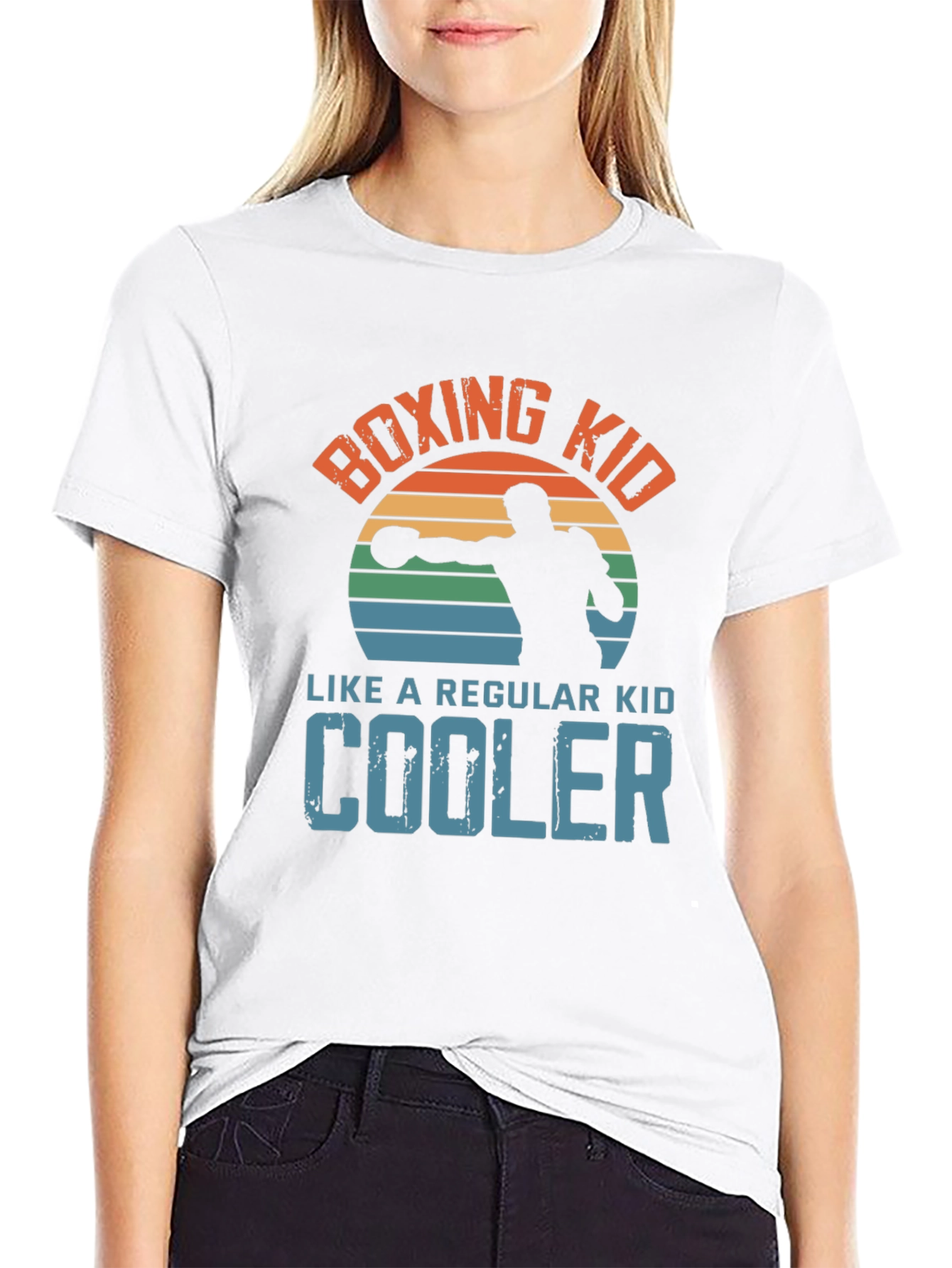 Boxing Kid Graphic Tee - Cool Retro Style