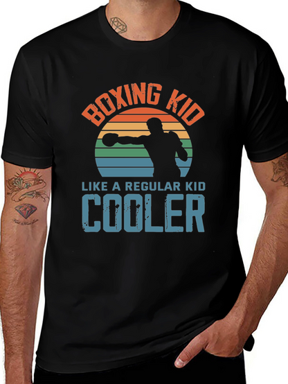 Boxing Kid Graphic Tee - Cool Retro Style