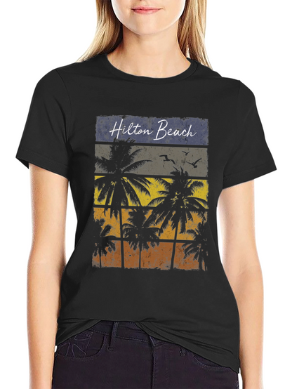 Hilton Beach Palm Tree T-Shirt