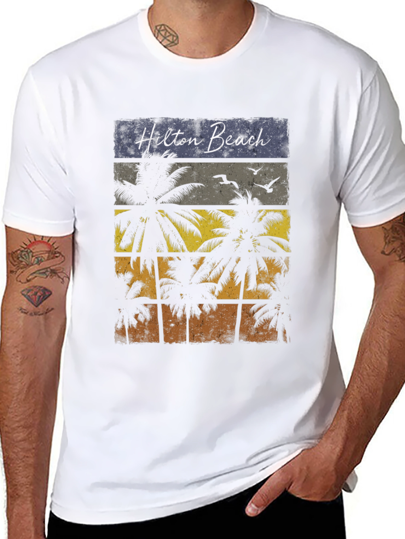 Hilton Beach Palm Tree T-Shirt