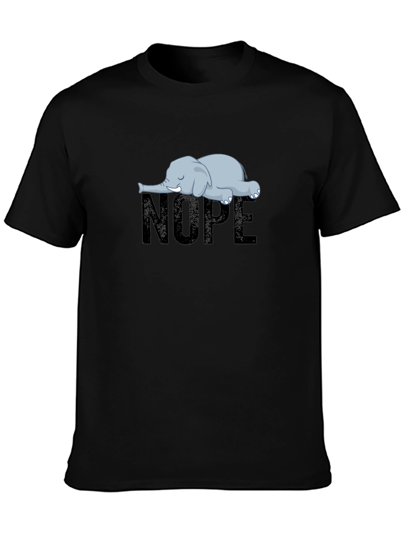 Nope Elephant Graphic T-Shirt - Unisex Relaxed Fit