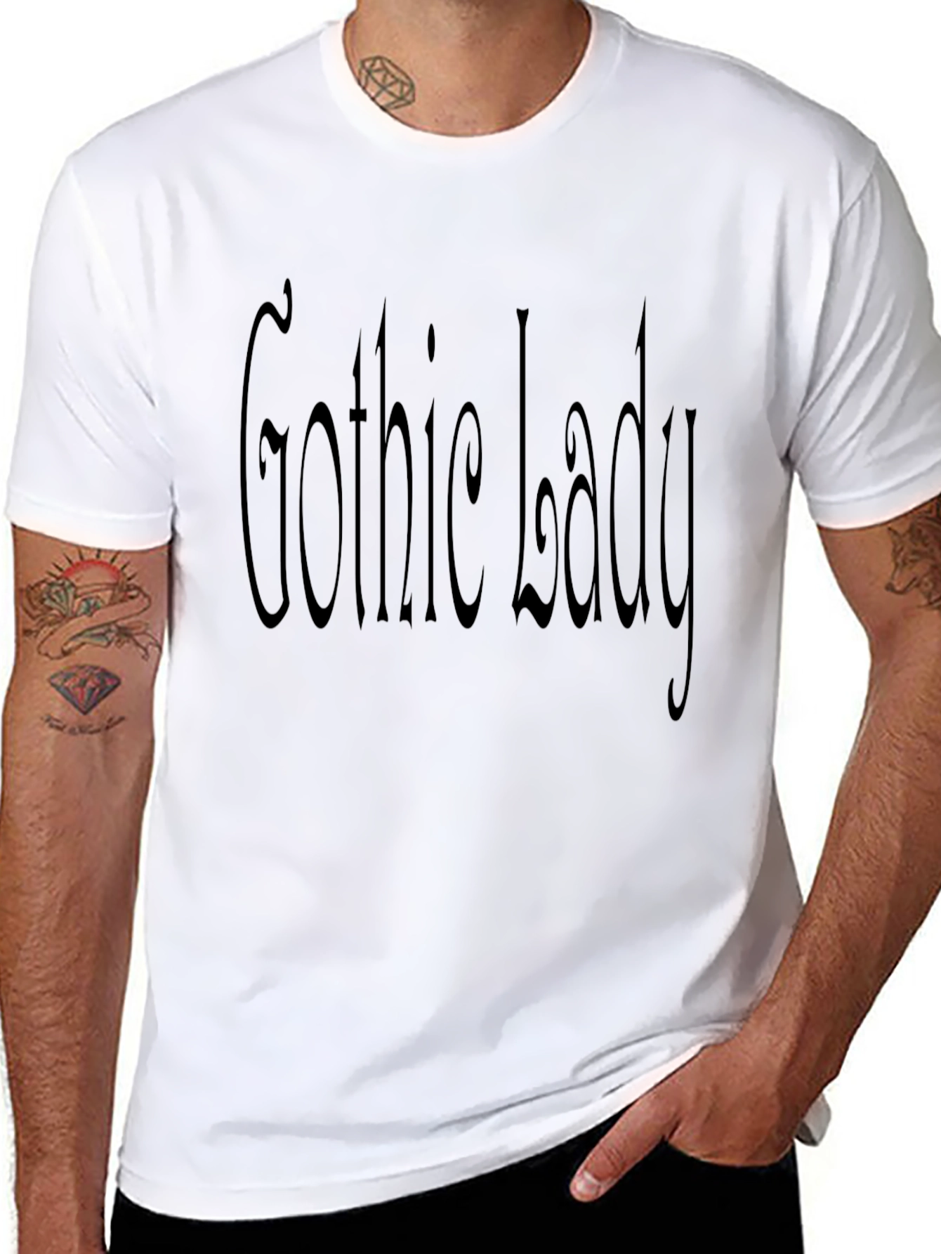 Gothic Lady Tee - Dark & Mysterious Style