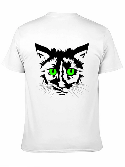 Mens Black Cat Graphic T-Shirt