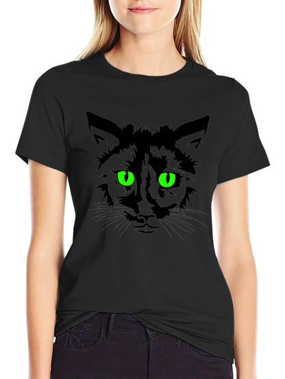 Mens Black Cat Graphic T-Shirt
