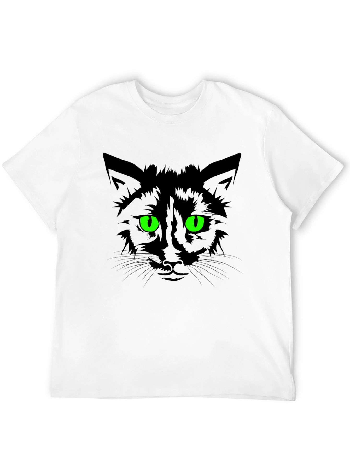 Mens Black Cat Graphic T-Shirt