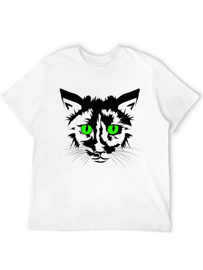 Mens Black Cat Graphic T-Shirt