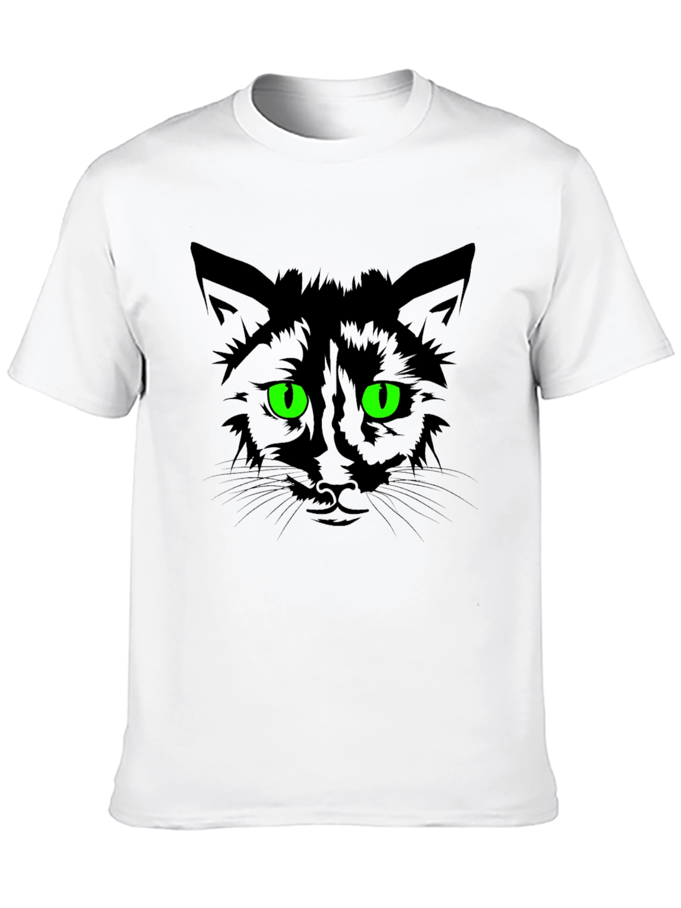 Mens Black Cat Graphic T-Shirt