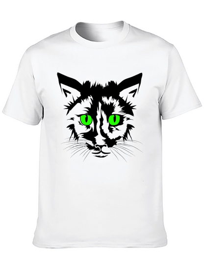Mens Black Cat Graphic T-Shirt