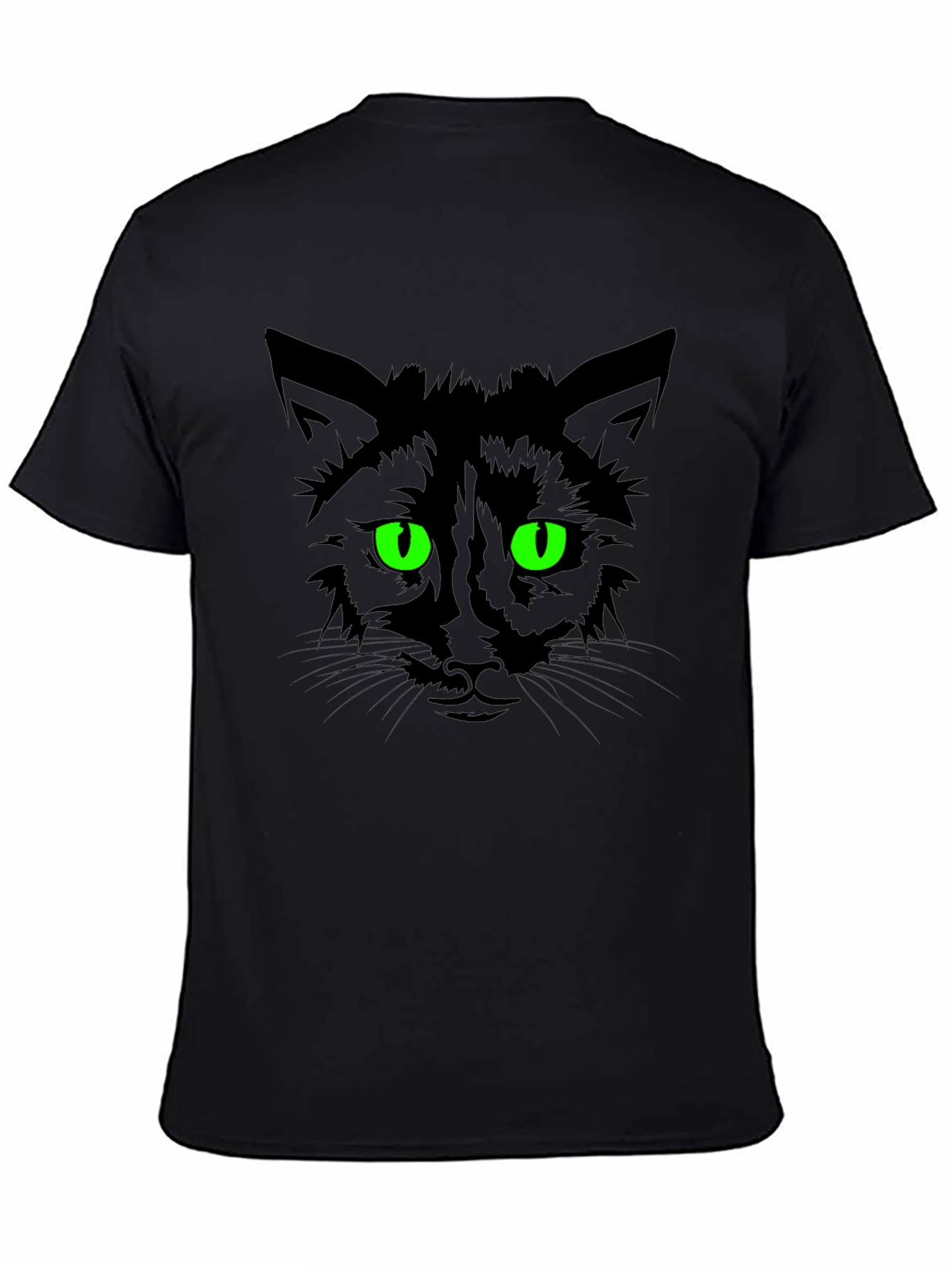 Mens Black Cat Graphic T-Shirt