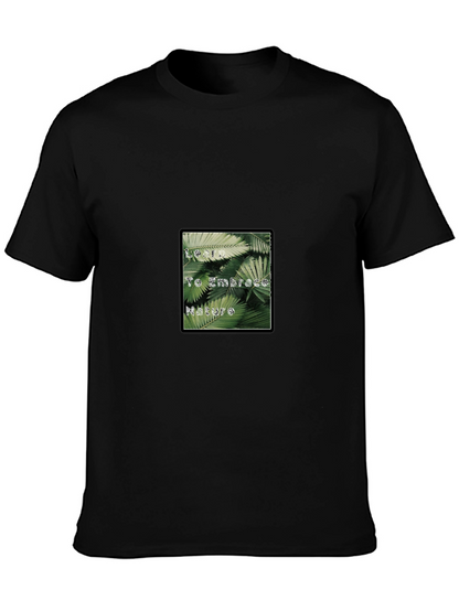 Embrace Nature Black Graphic T-Shirt