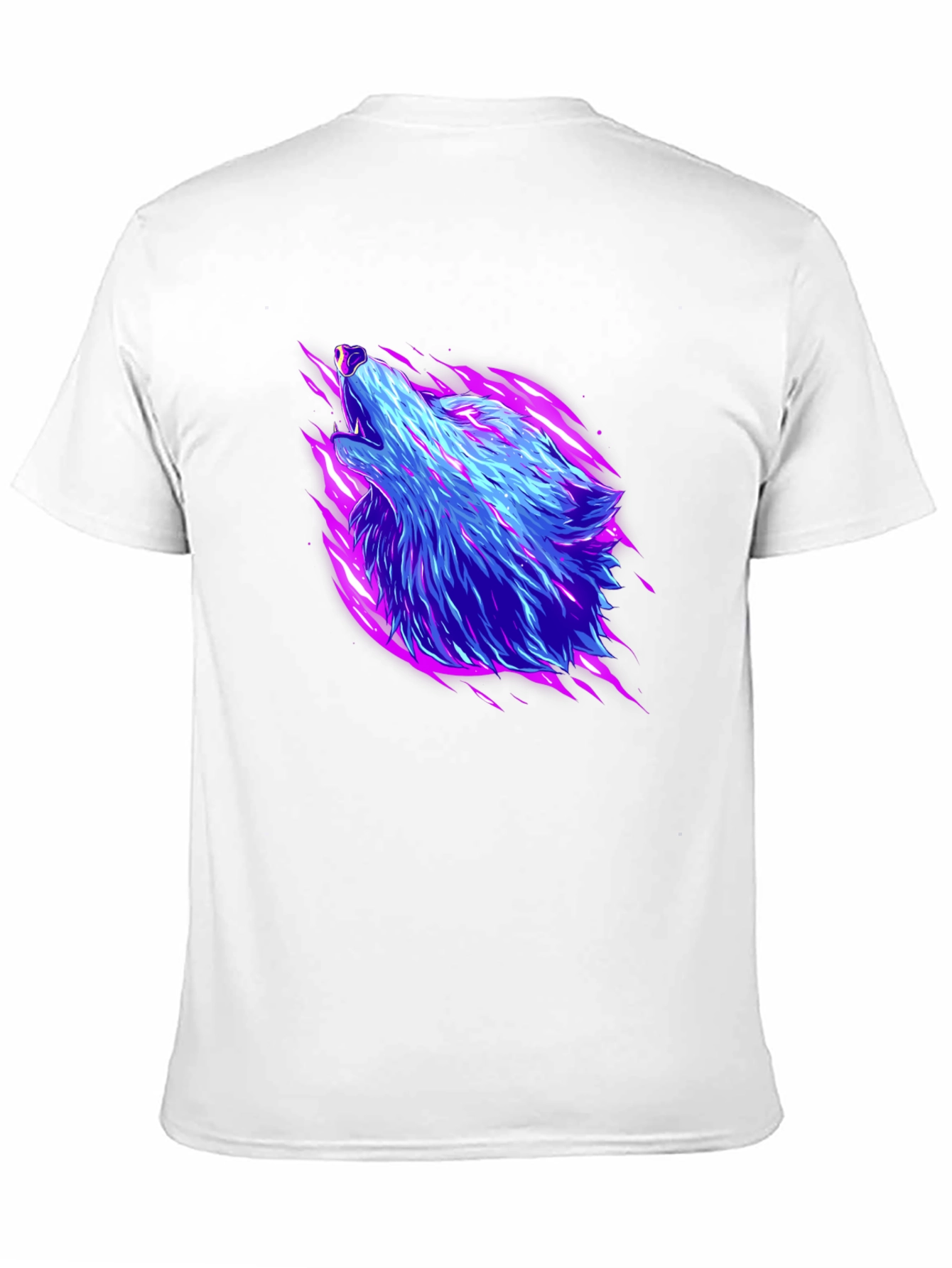 Neon Wolf Graphic Black T-Shirt