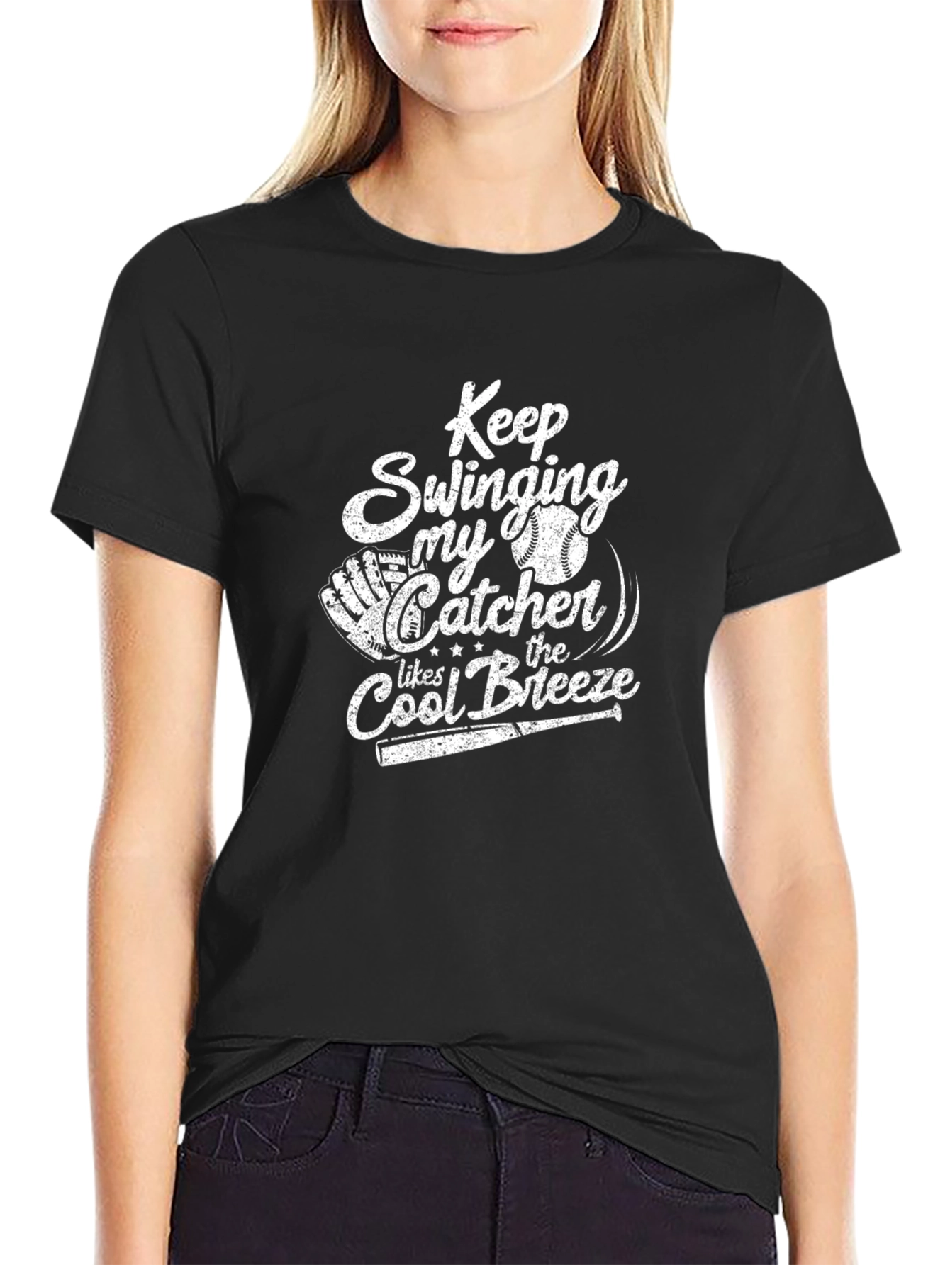 Keep Swinging Catcher T-Shirt