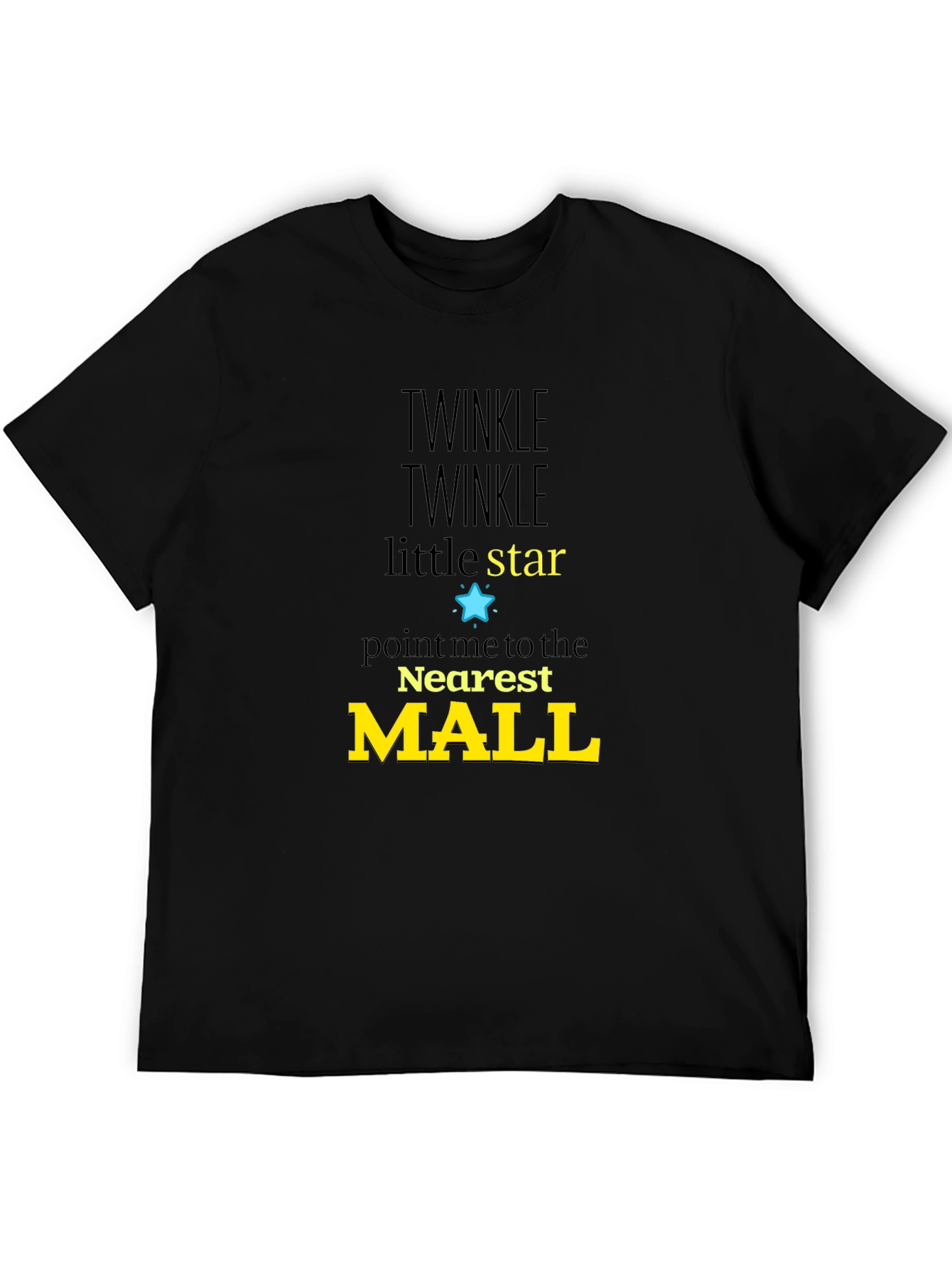 Twinkle Star Mall Graphic Tee - Black