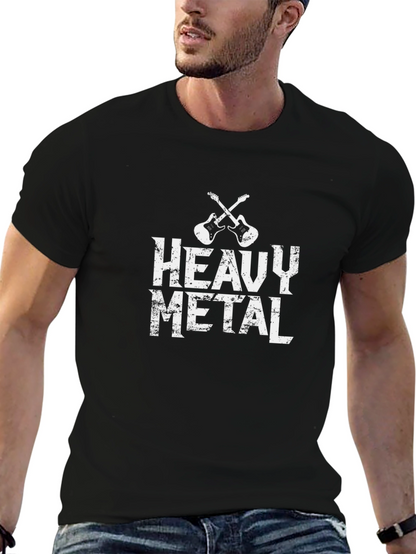 Heavy Metal Guitar T-Shirt Rock Music Tee