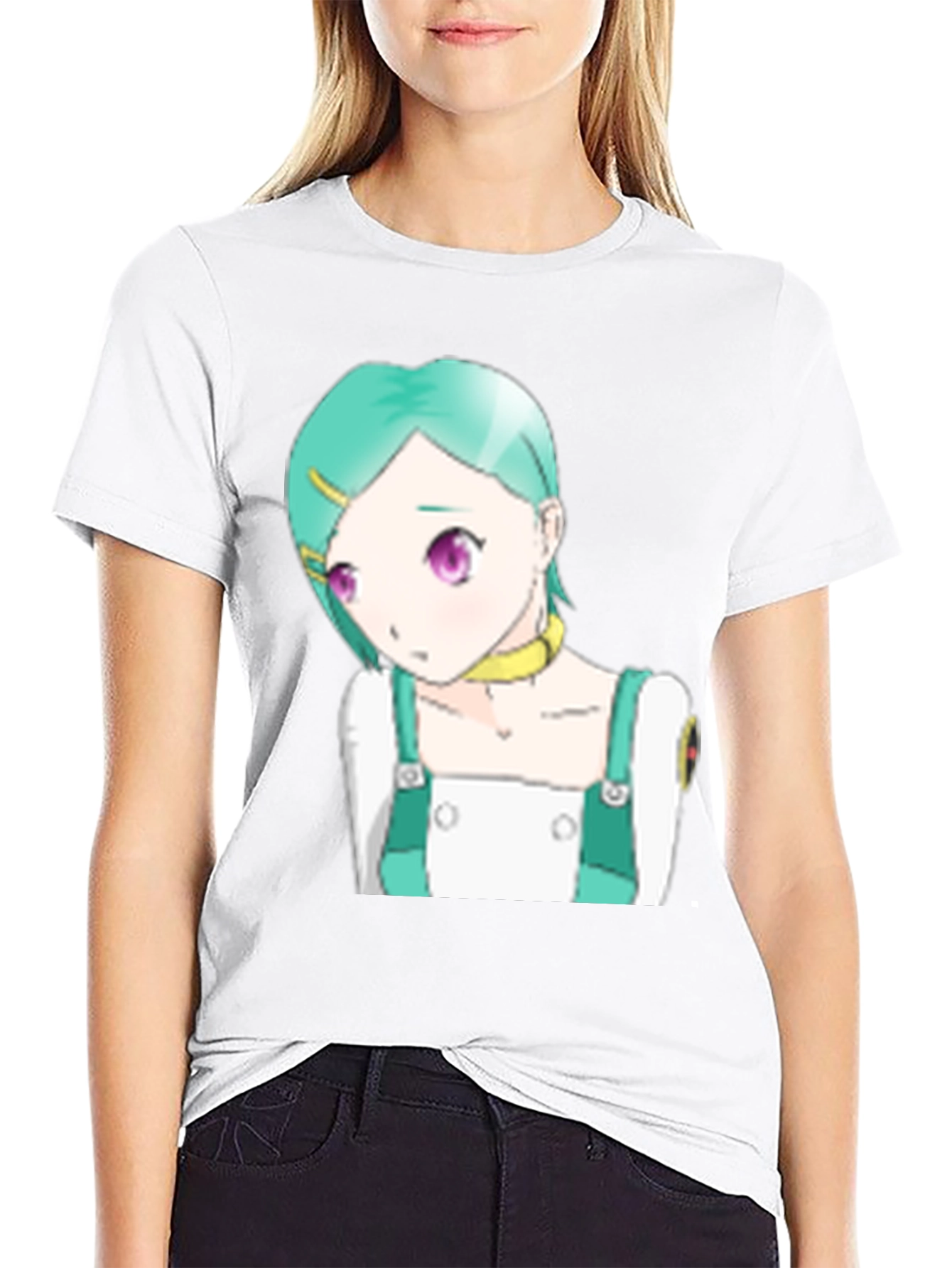 Anime Character Graphic Tee - Black T-Shirt
