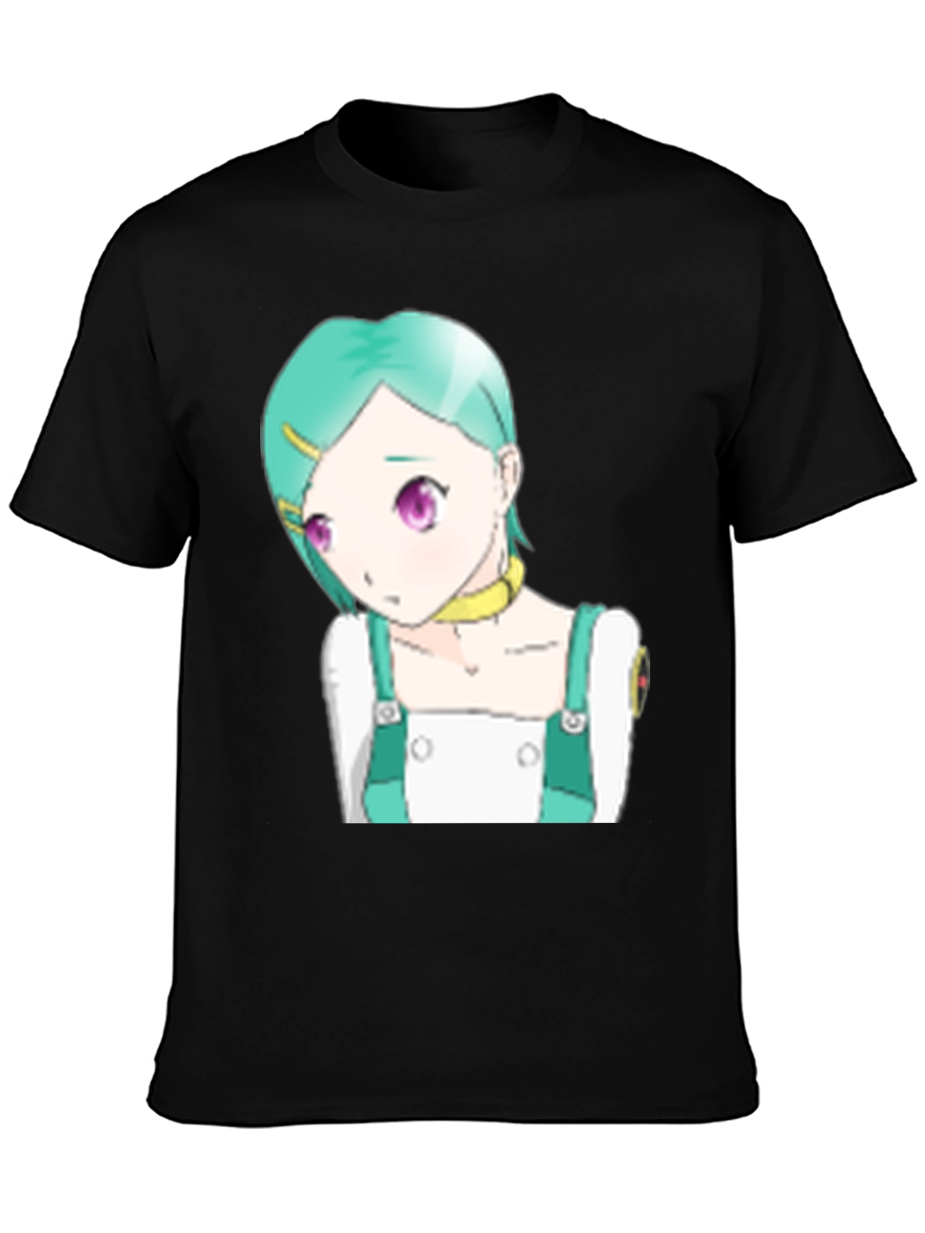 Anime Character Graphic Tee - Black T-Shirt