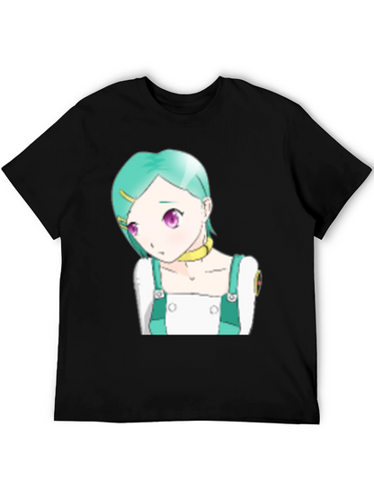 Anime Character Graphic Tee - Black T-Shirt
