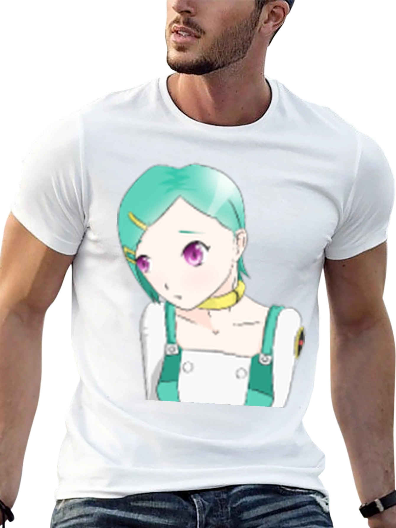 Anime Character Graphic Tee - Black T-Shirt