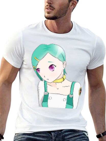 Anime Character Graphic Tee - Black T-Shirt