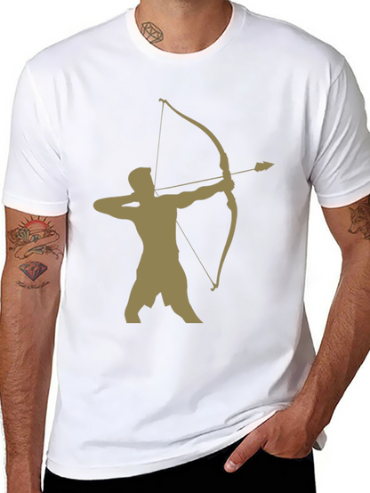 Archer Graphic Tee - Black Cotton Blend Casual Wear