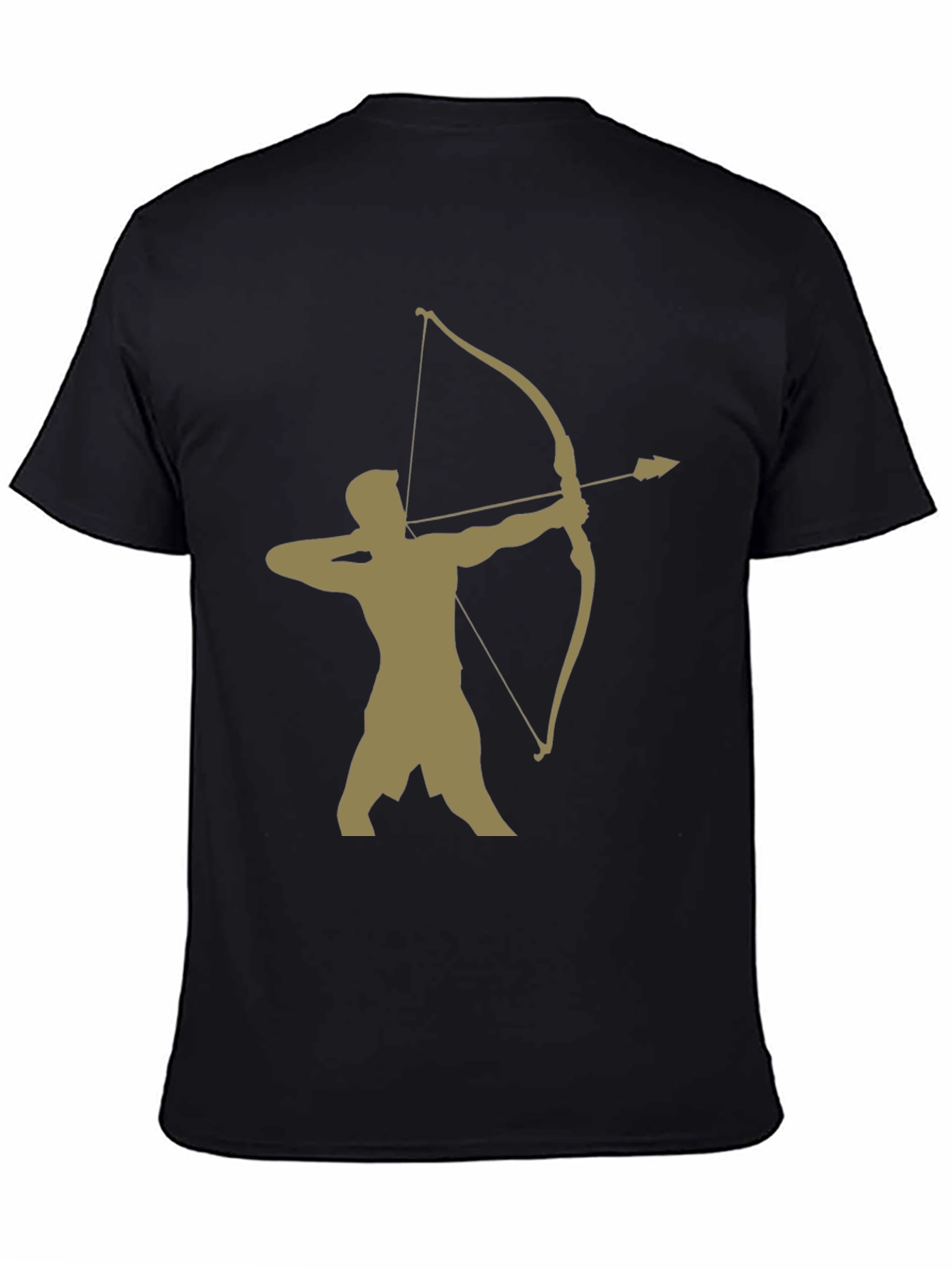 Archer Graphic Tee - Black Cotton Blend Casual Wear