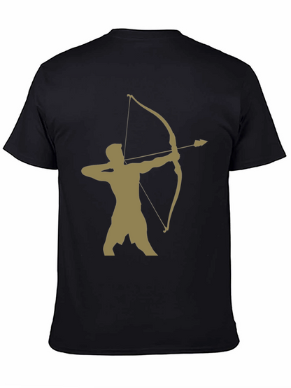Archer Graphic Tee - Black Cotton Blend Casual Wear