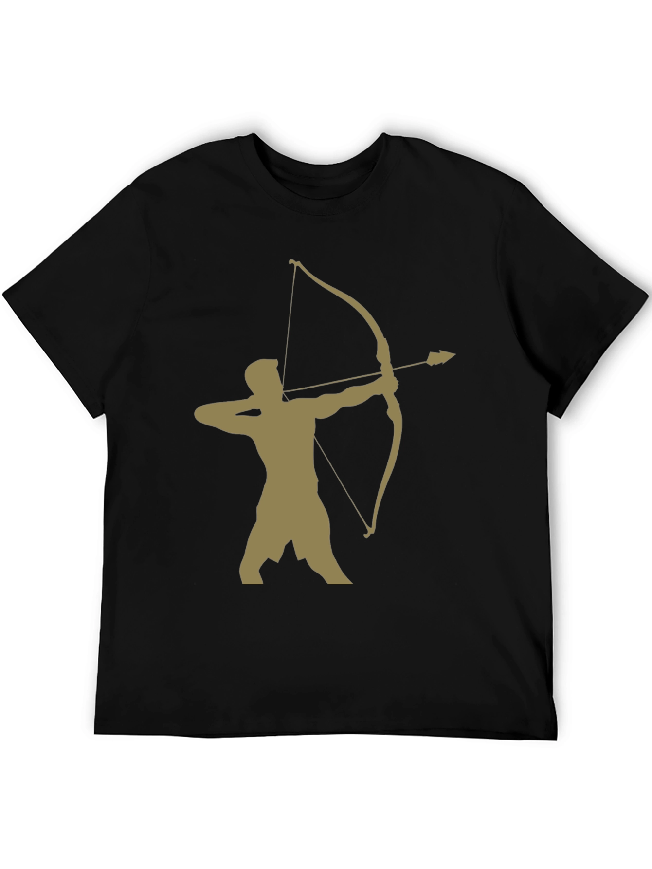 Archer Graphic Tee - Black Cotton Blend Casual Wear
