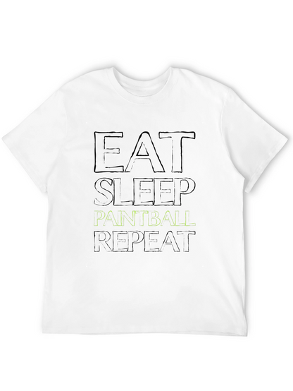 Eat Sleep Paintball Repeat Black T-Shirt
