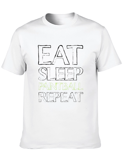 Eat Sleep Paintball Repeat Black T-Shirt