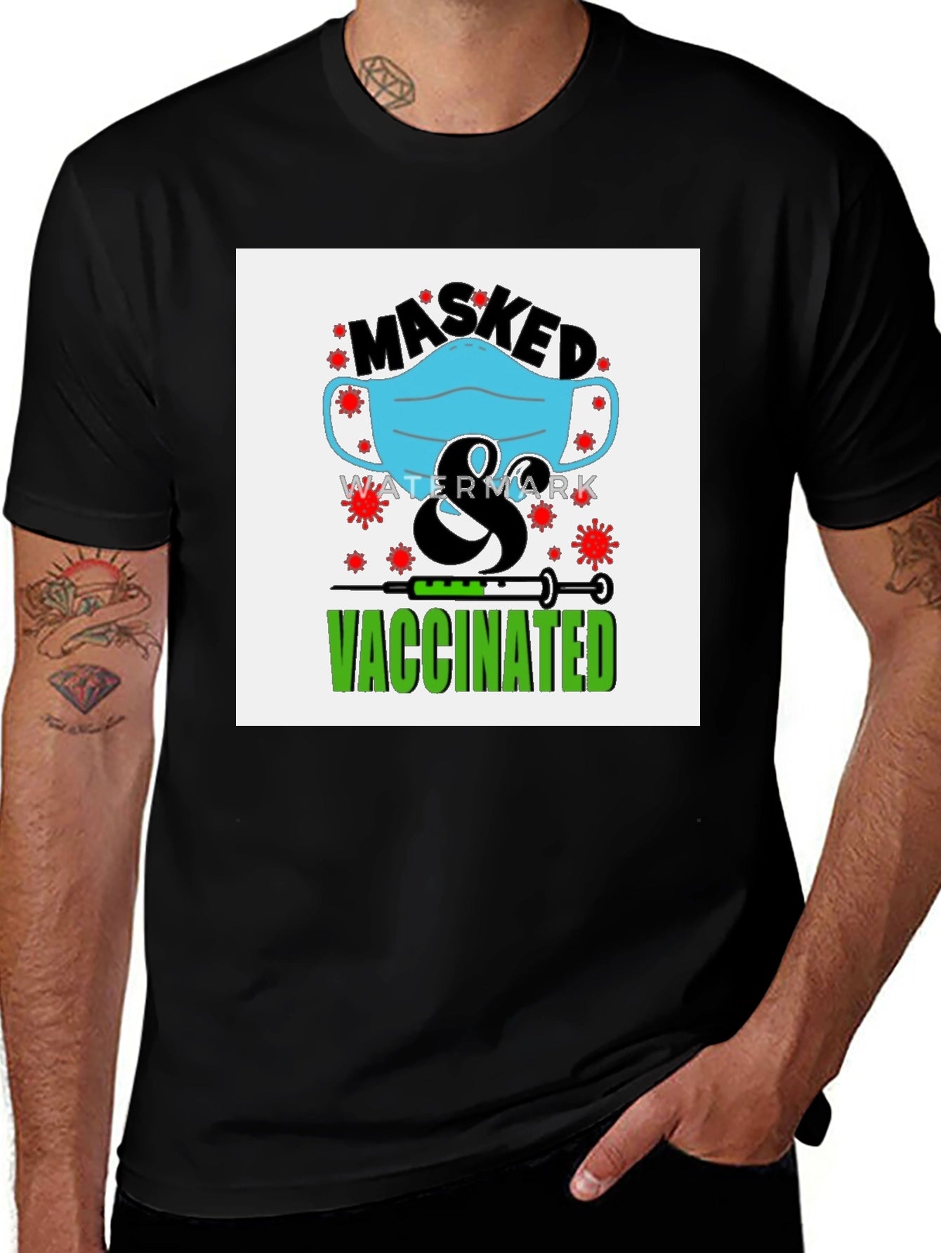 Masked & Vaccinated Graphic Tee