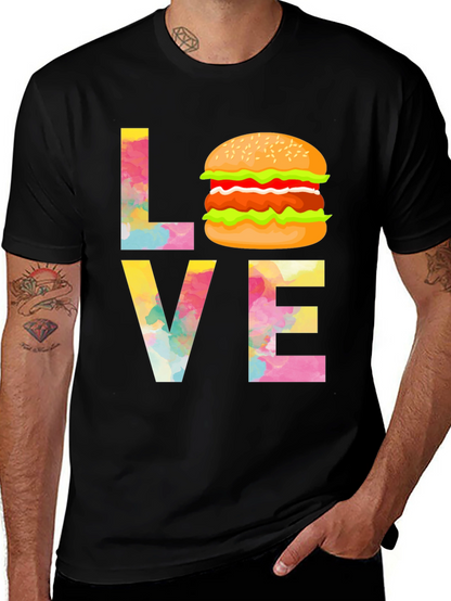Love Burger Graphic Tee - Unisex Black T-Shirt