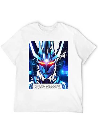 Cyber Warrior Graphic T-Shirt - Sci-Fi Style