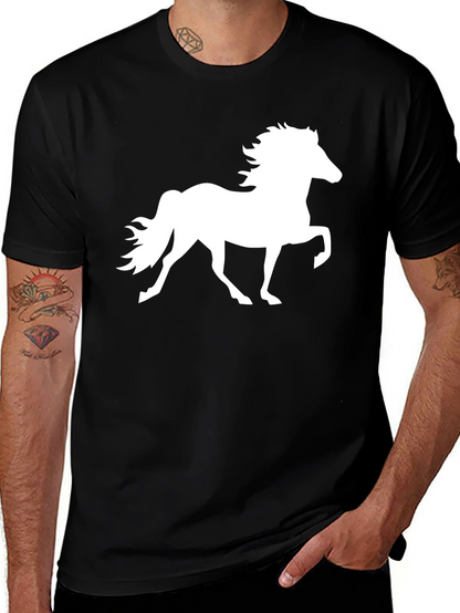 Black Horse Silhouette T-Shirt