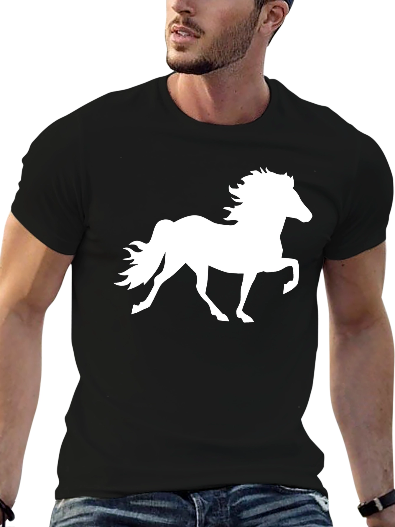 Black Horse Silhouette T-Shirt