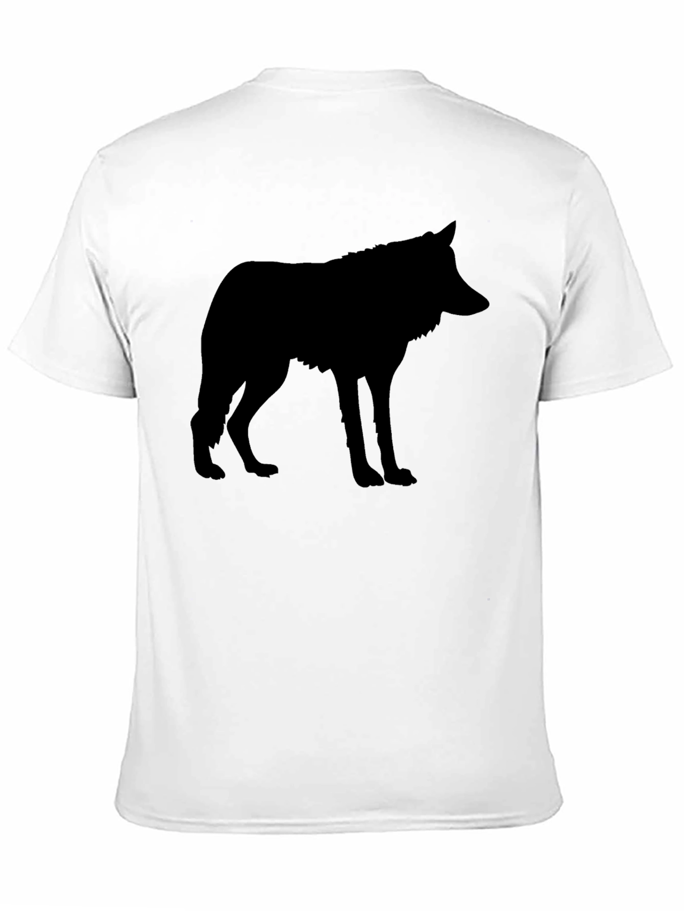Black Wolf Silhouette Graphic Tee Shirt