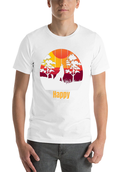 Happy Howl-o-days Wolf Graphic T-Shirt