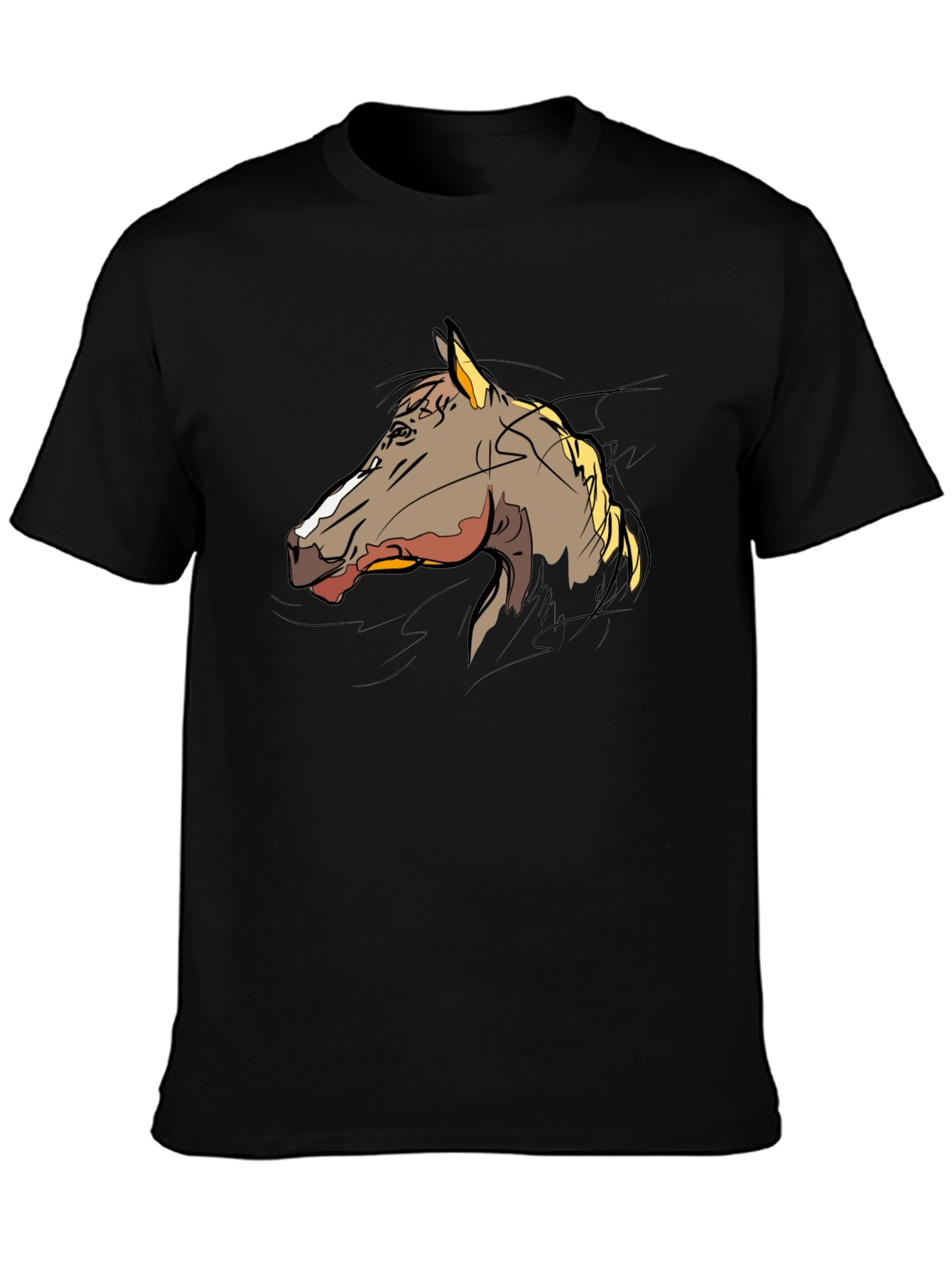 Horse Graphic T-Shirt - Stylish Black Tee