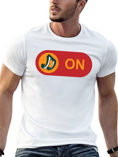 Music On T-Shirt - Black Cotton Blend Tee