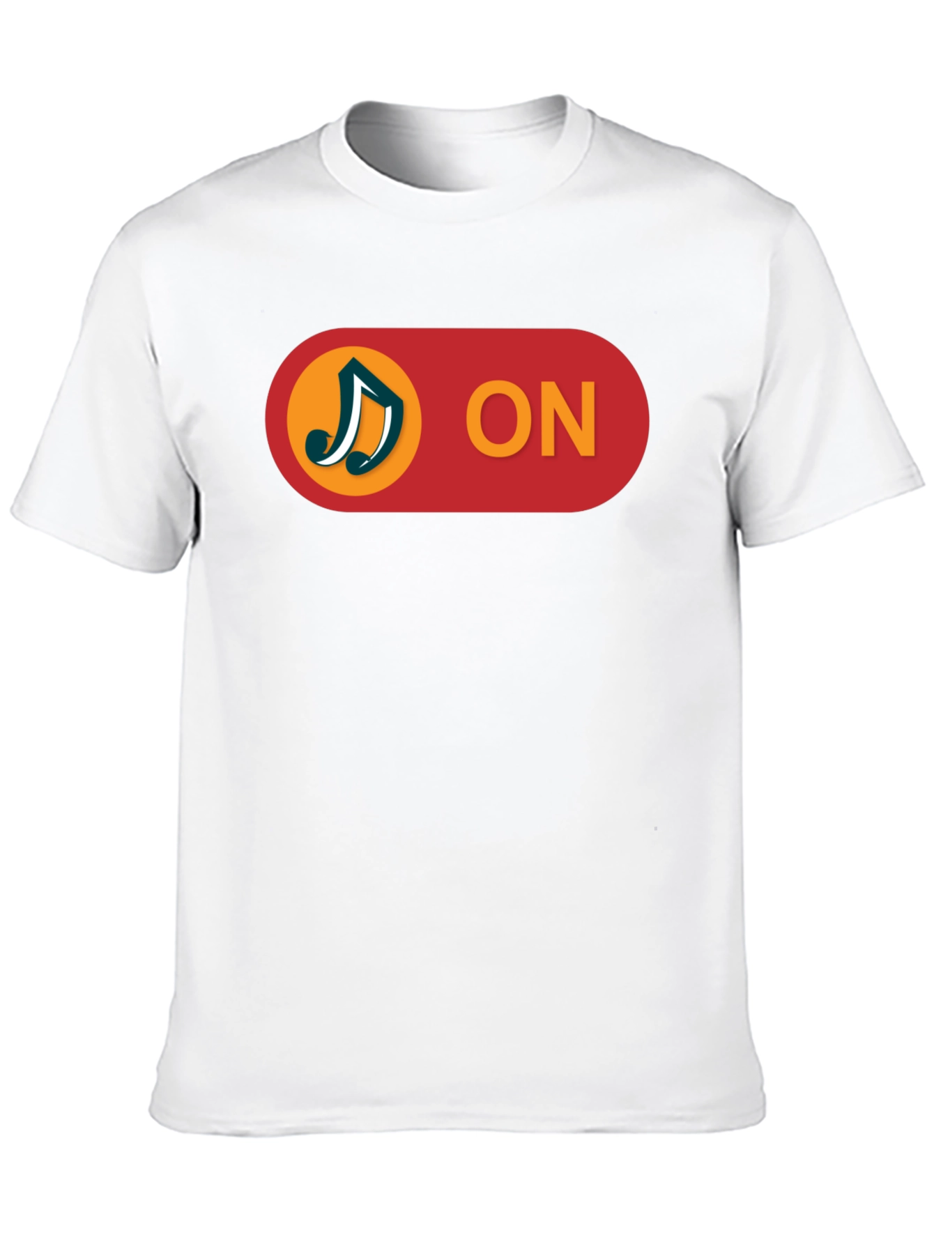 Music On T-Shirt - Black Cotton Blend Tee