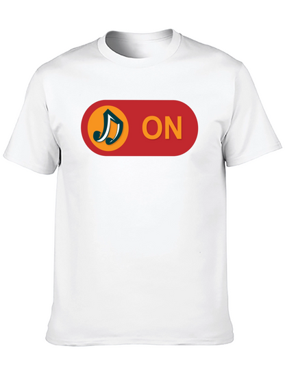 Music On T-Shirt - Black Cotton Blend Tee